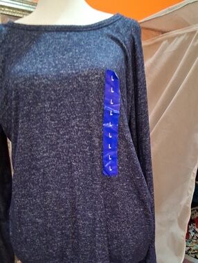 Women’s Navy Heather Long Sleeve Camisole